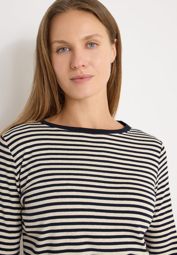 TOS Basic Melange Stripe T-Shi, universal blue 25512 Bild 6