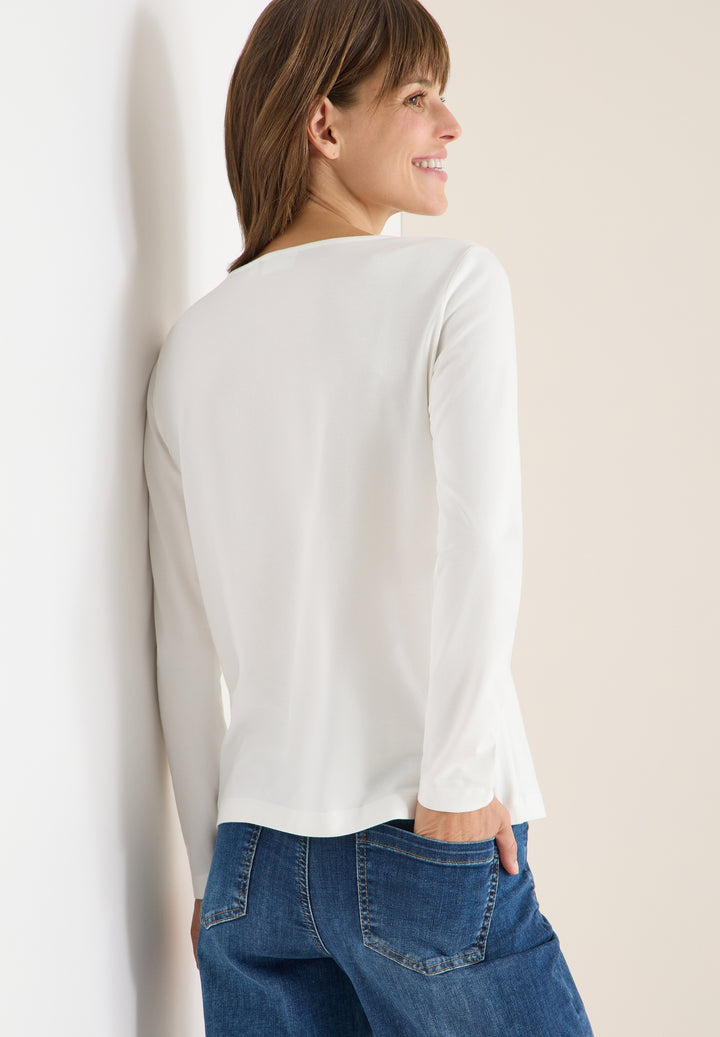TOS Basic Shirt With Gathering, vanilla white 13474 Bild 4