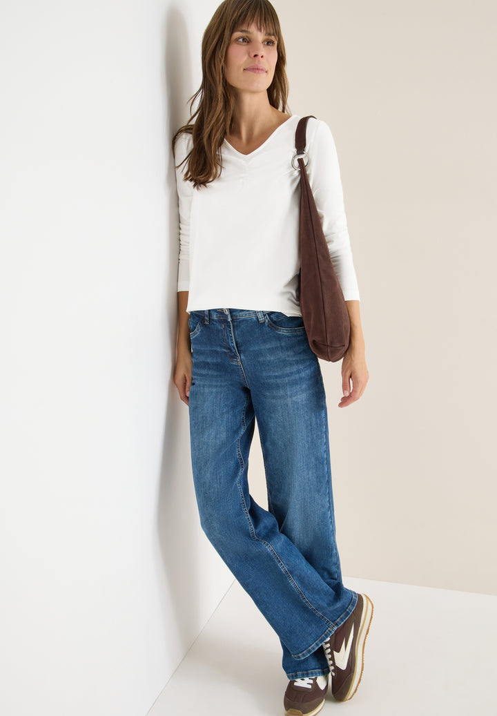 TOS Basic Shirt With Gathering, vanilla white 13474 Bild 5