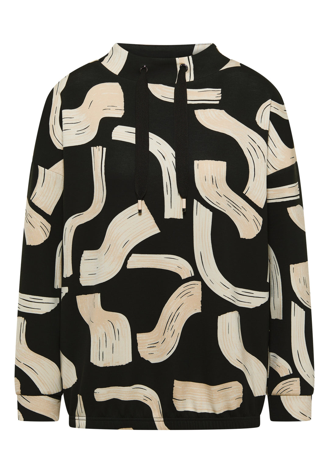 TOS Big AOP Funnel Neck, raw khaki 37406 Bild 1