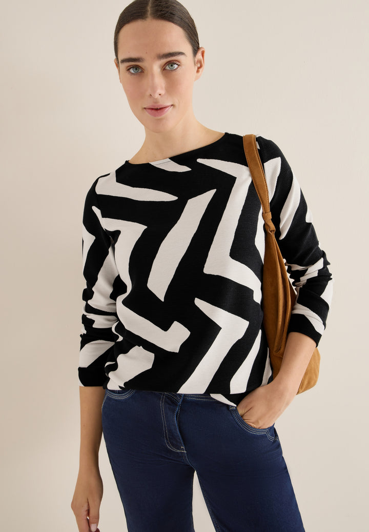 TOS Big AOP Ottoman Shirt, light greige 27089 Bild 3