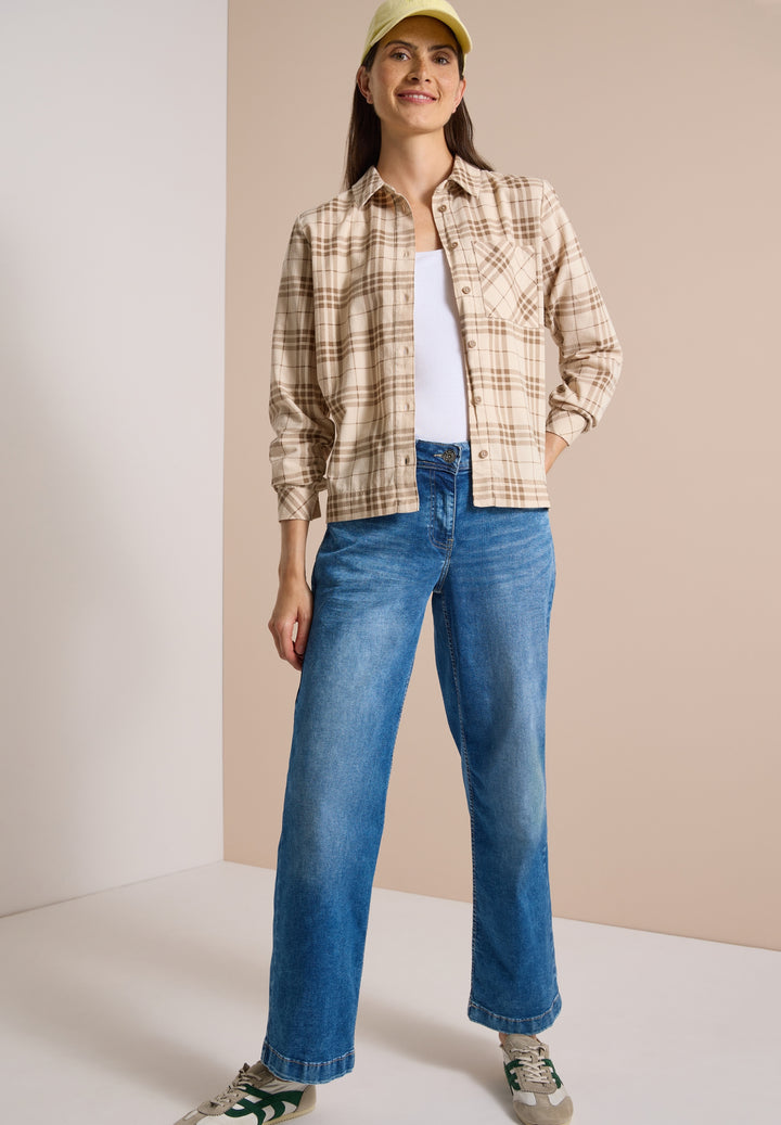 TOS Check Corduroy Blouse, creamy mocha 37766 Bild 5