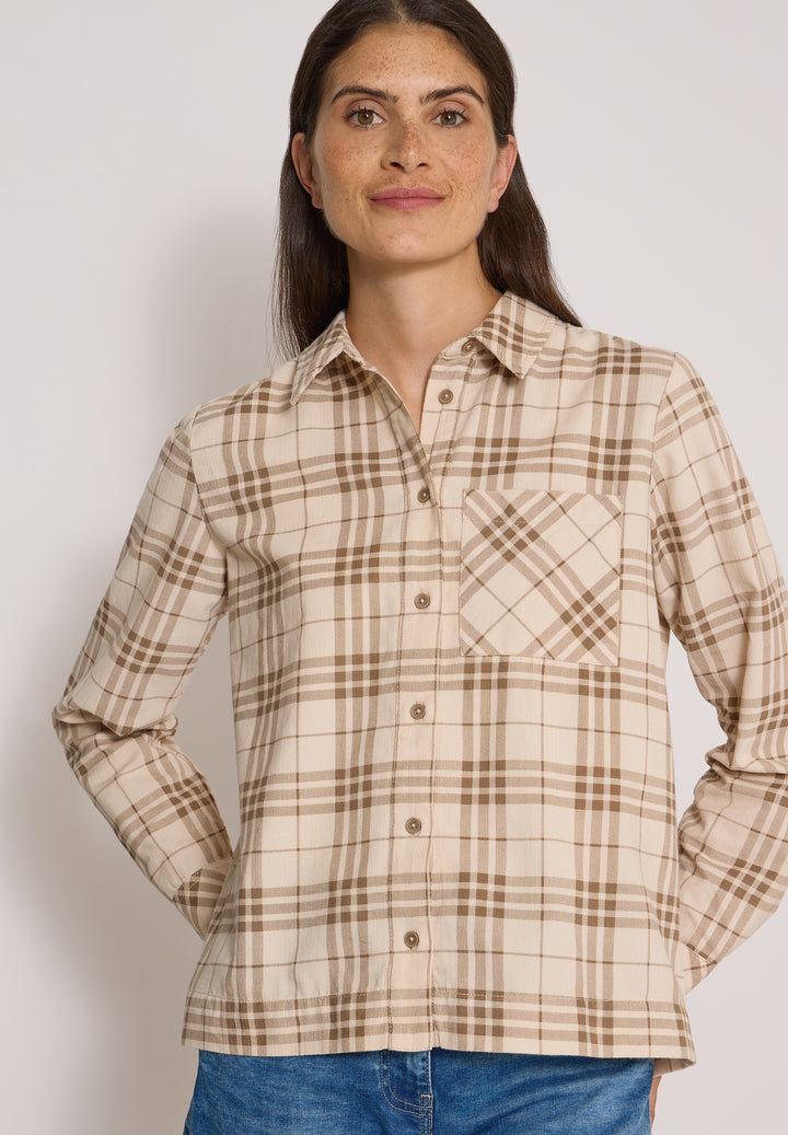 TOS Check Corduroy Blouse, creamy mocha 37766 Bild 7