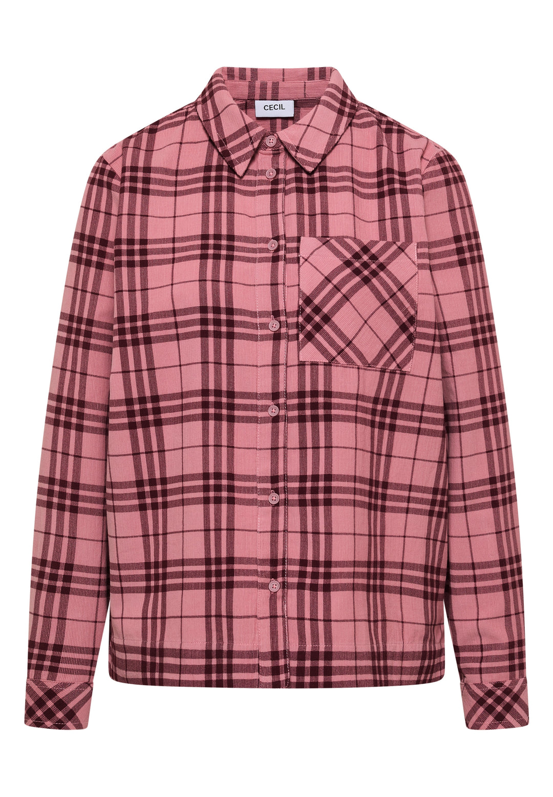 TOS Check Corduroy Blouse, velvet rose 37912 Bild 1