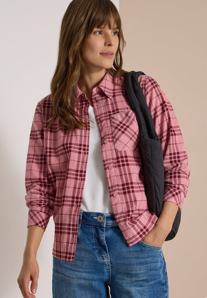 TOS Check Corduroy Blouse, velvet rose 37912 Bild 3