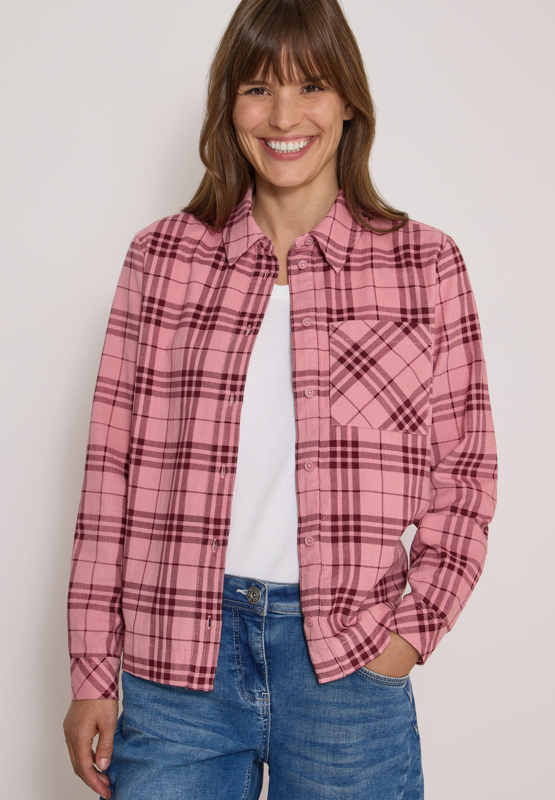 TOS Check Corduroy Blouse, velvet rose 37912 Bild 7
