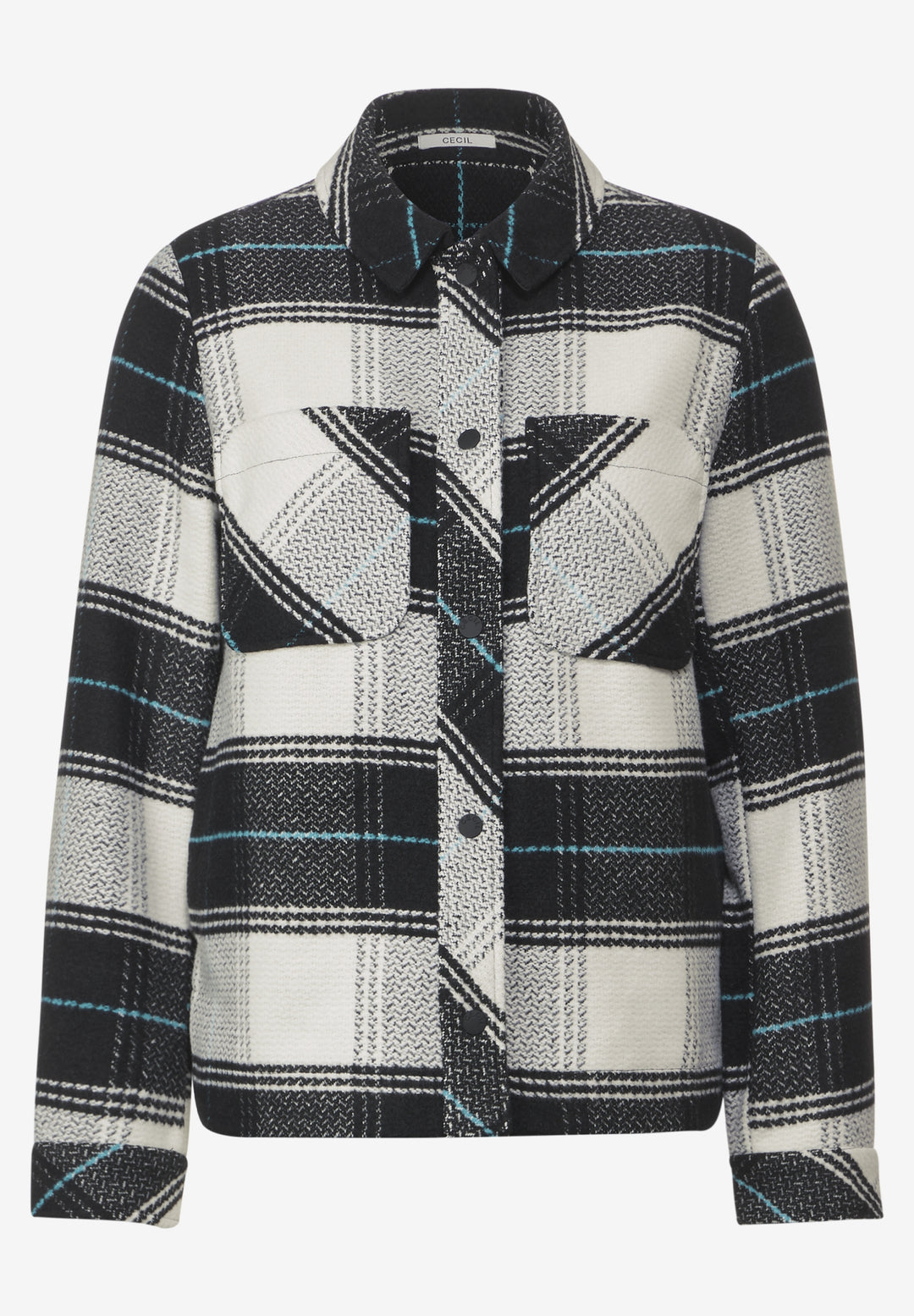 TOS Check Overshirt, Black 30001 Bild 1