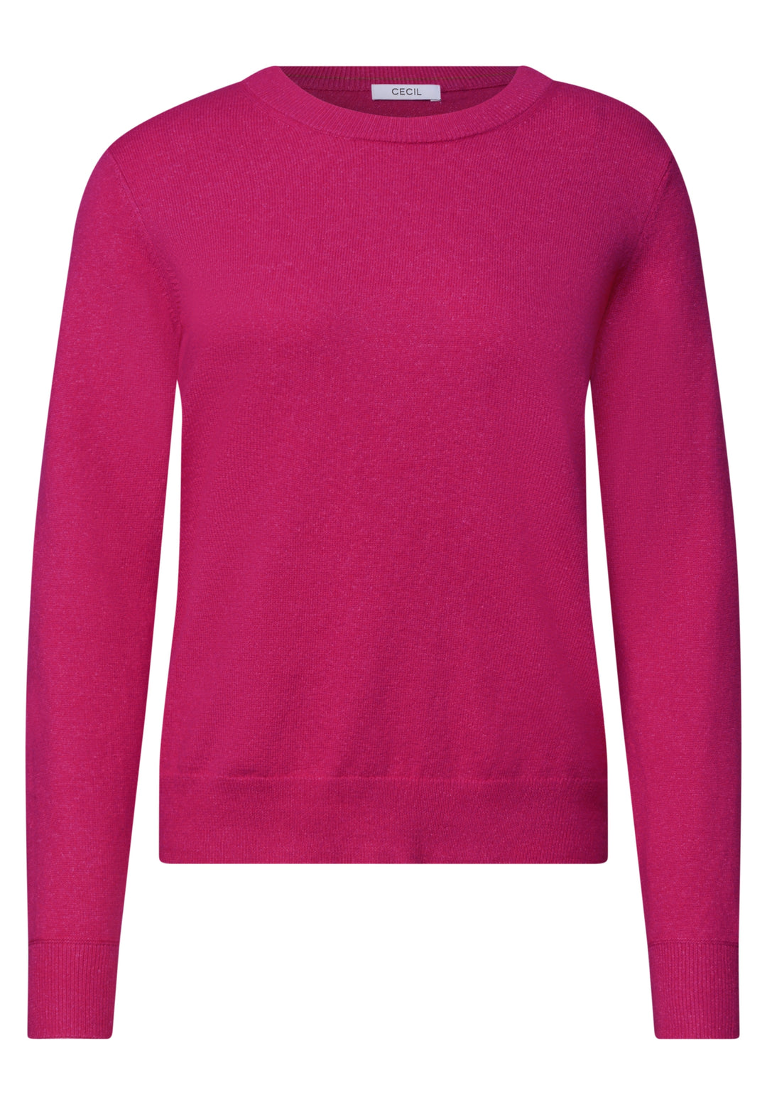 TOS Cosy Roundneck sweater, pink flash melange 17984 Bild 1