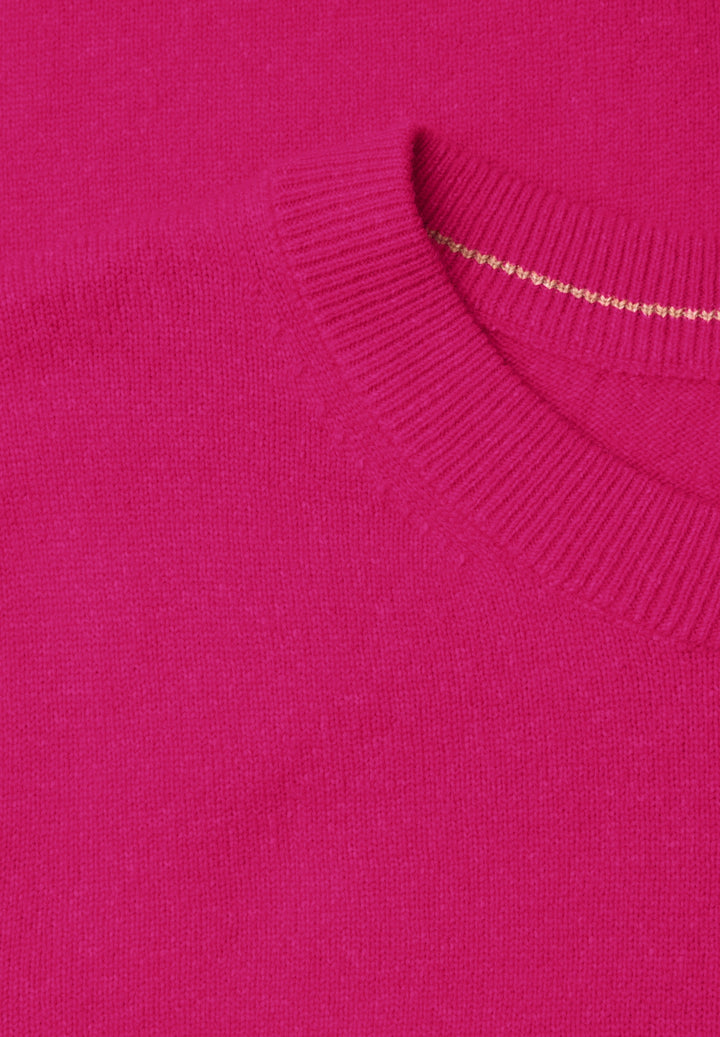 TOS Cosy Roundneck sweater, pink flash melange 17984 Bild 2