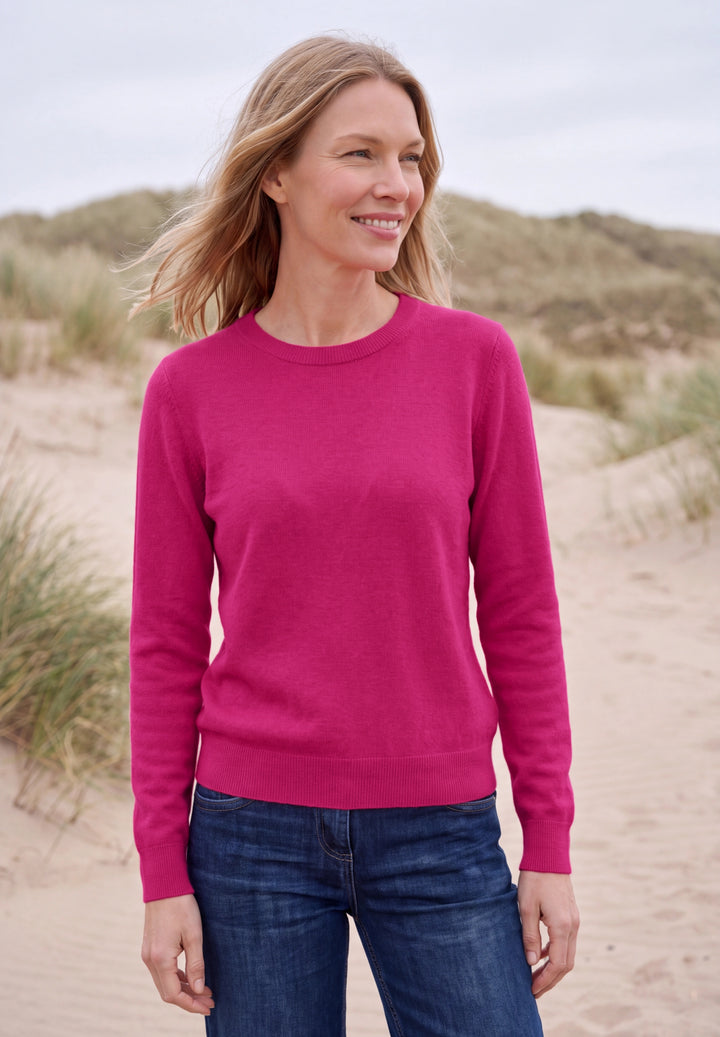 TOS Cosy Roundneck sweater, pink flash melange 17984 Bild 6