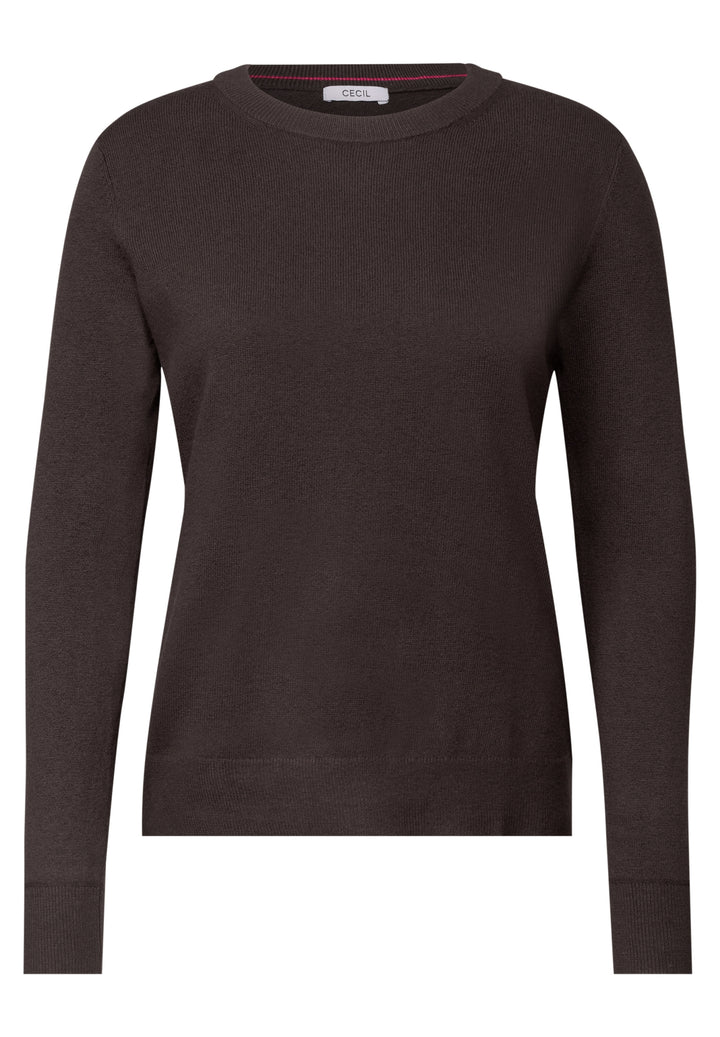 TOS Cosy Roundneck sweater, truffle brown melange 17985 Bild 1