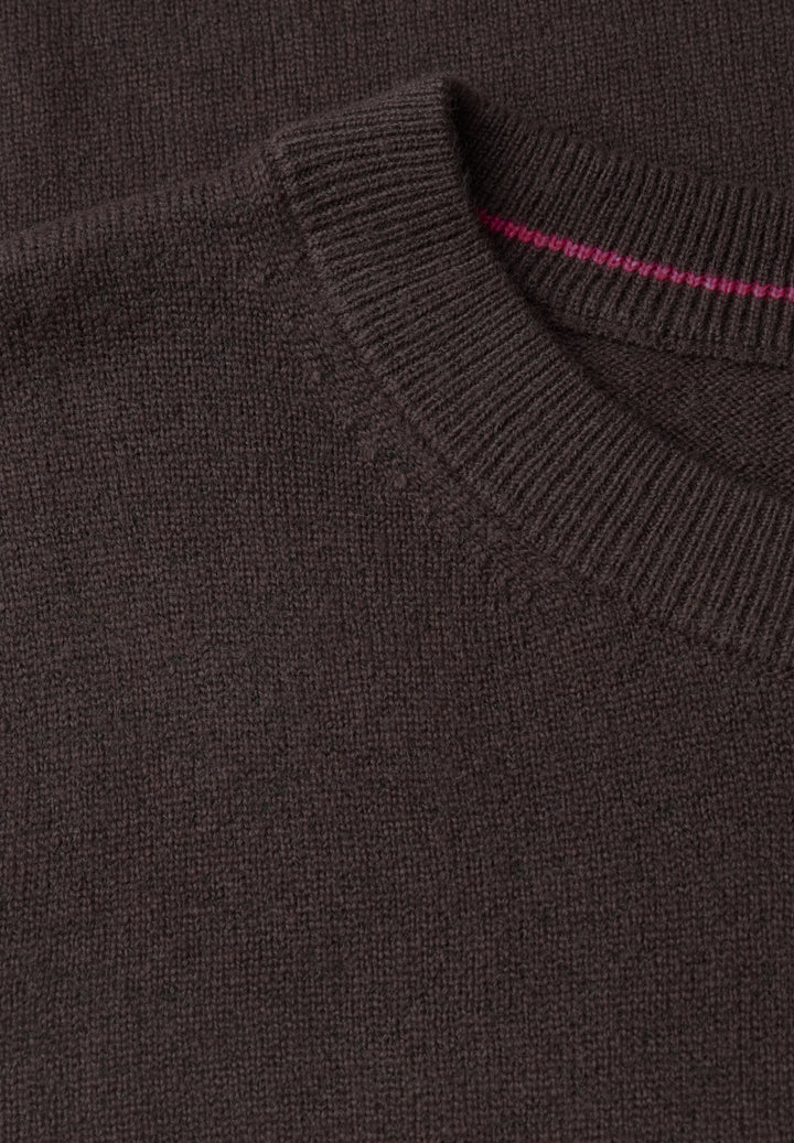 TOS Cosy Roundneck sweater, truffle brown melange 17985 Bild 2