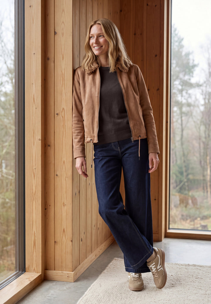 TOS Cosy Roundneck sweater, truffle brown melange 17985 Bild 5