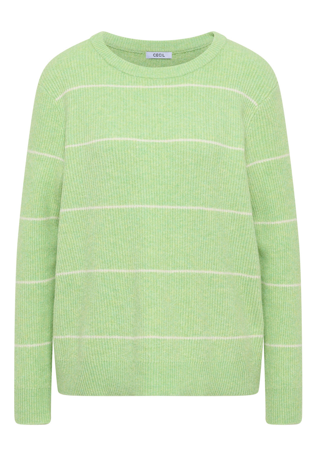 TOS_Cosy structure stripe, bamboo green melange 27385 Bild 1