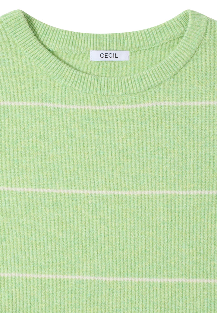 TOS_Cosy structure stripe, bamboo green melange 27385 Bild 2