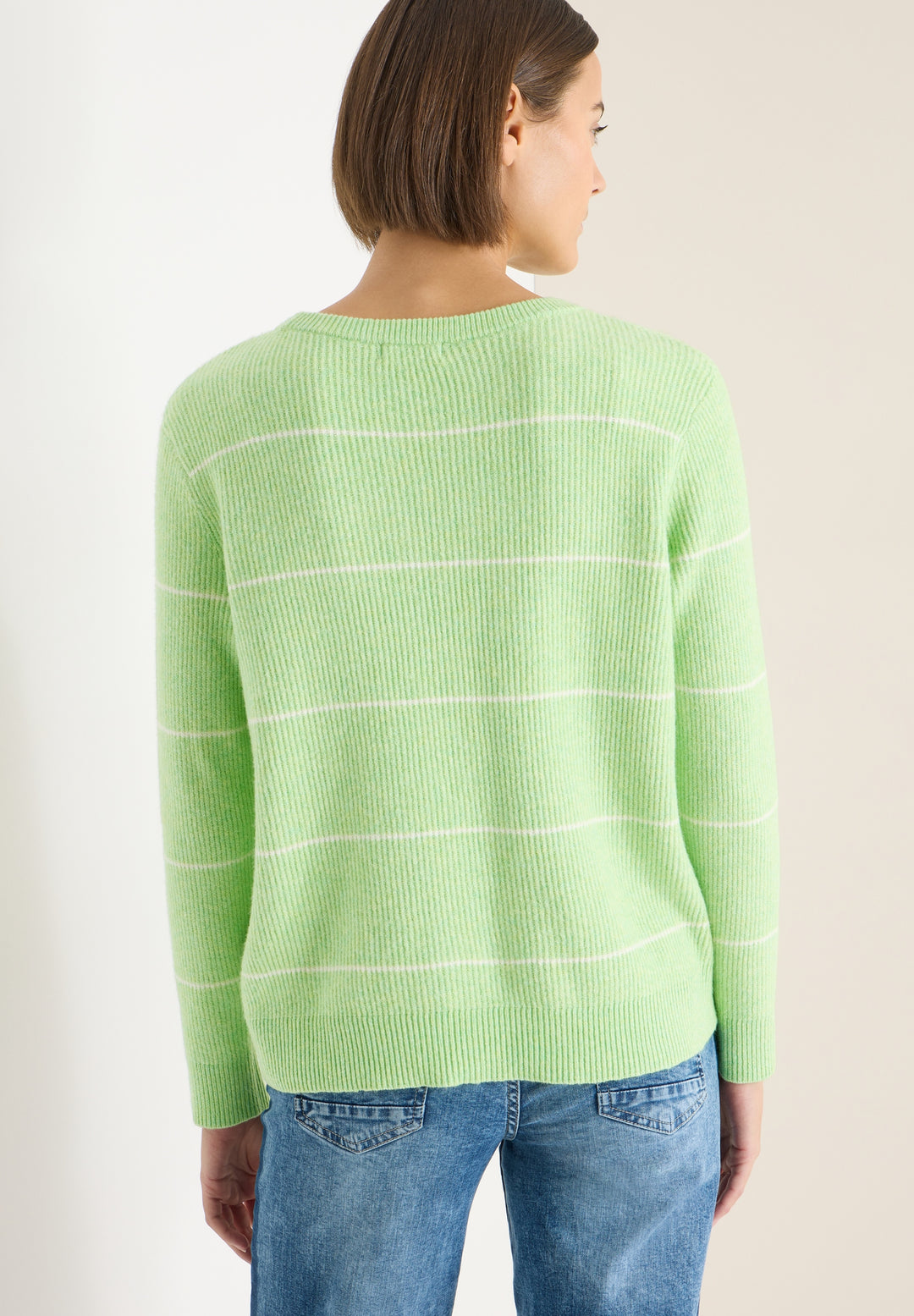 TOS_Cosy structure stripe, bamboo green melange 27385 Bild 4