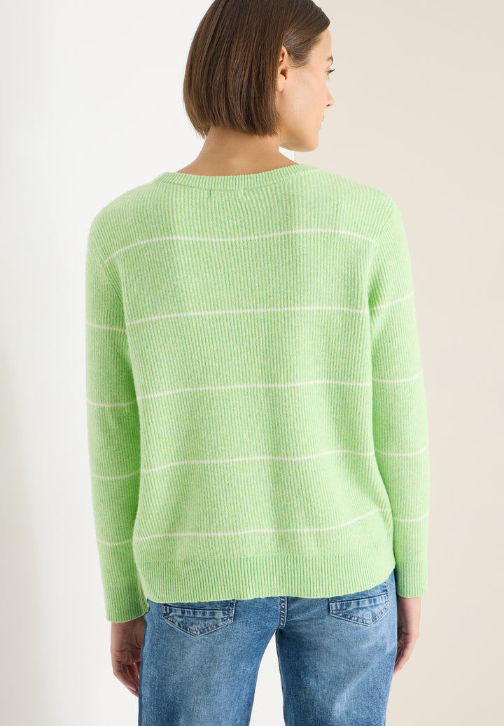 TOS_Cosy structure stripe, bamboo green melange 27385 Bild 4
