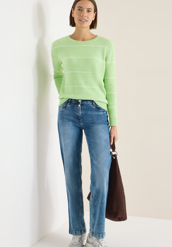 TOS_Cosy structure stripe, bamboo green melange 27385 Bild 5