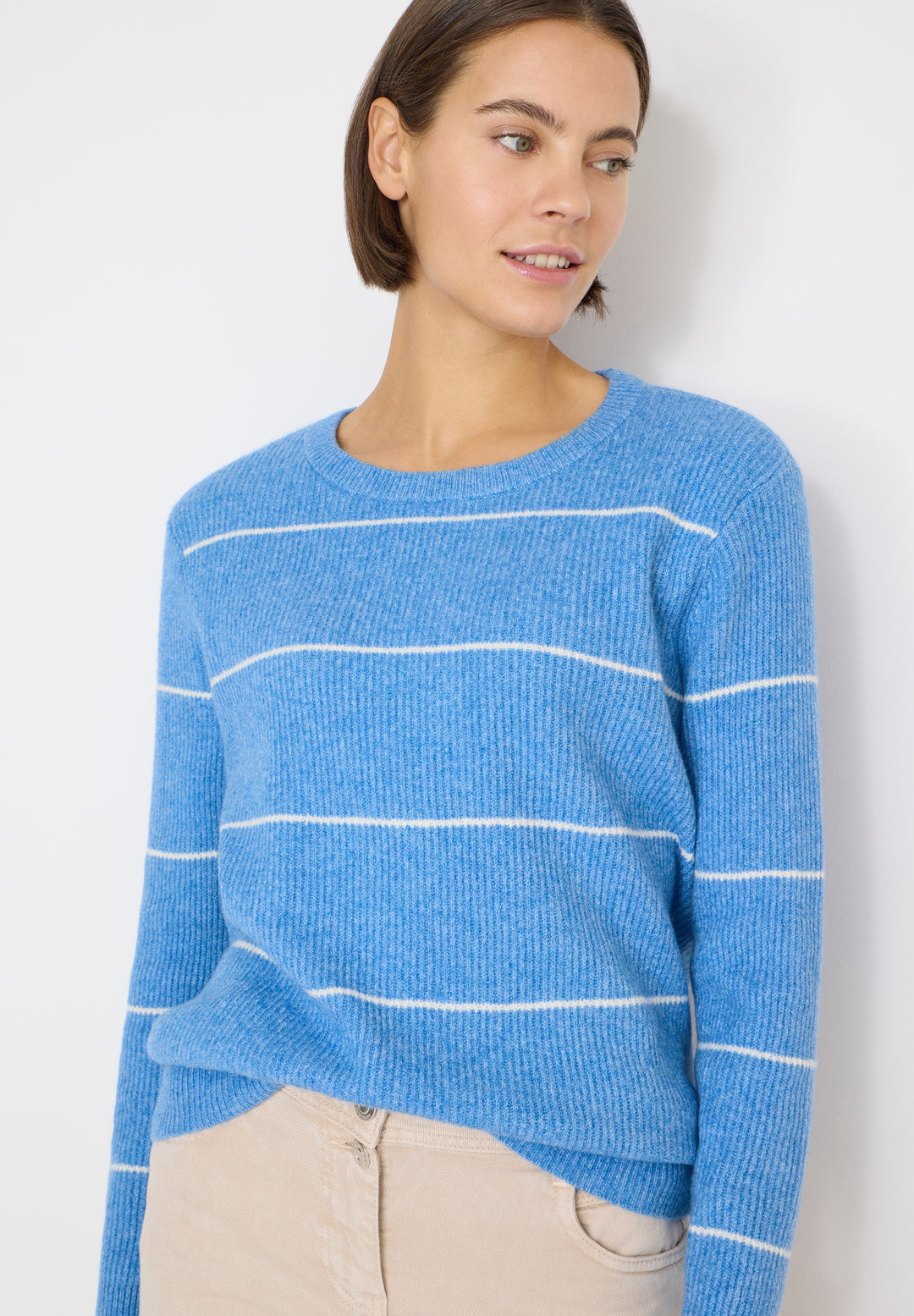 TOS_Cosy structure stripe, fountain blue melange 27386 Bild 5