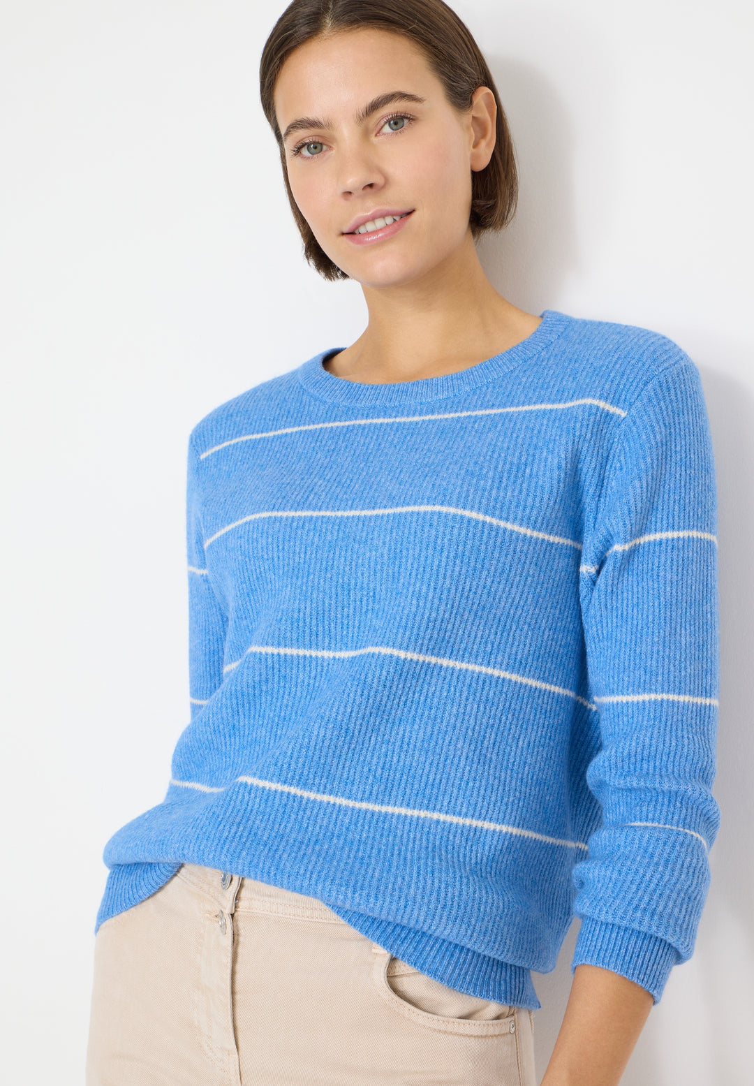 TOS_Cosy structure stripe, fountain blue melange 27386 Bild 6