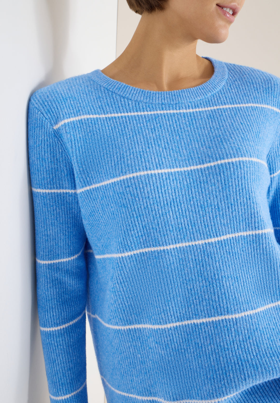 TOS_Cosy structure stripe, fountain blue melange 27386 Bild 6