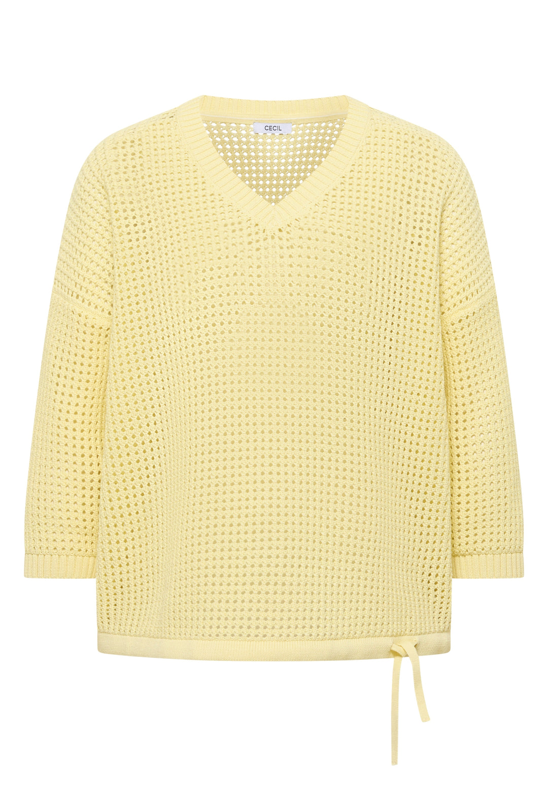 TOS_Crochet V-neck, light buttermilk yellow 17659 Bild 1