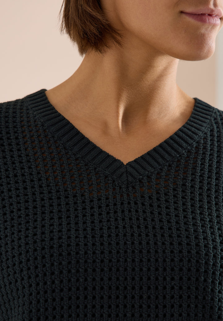 TOS_Crochet V-neck, palm breeze green 17672 Bild 6