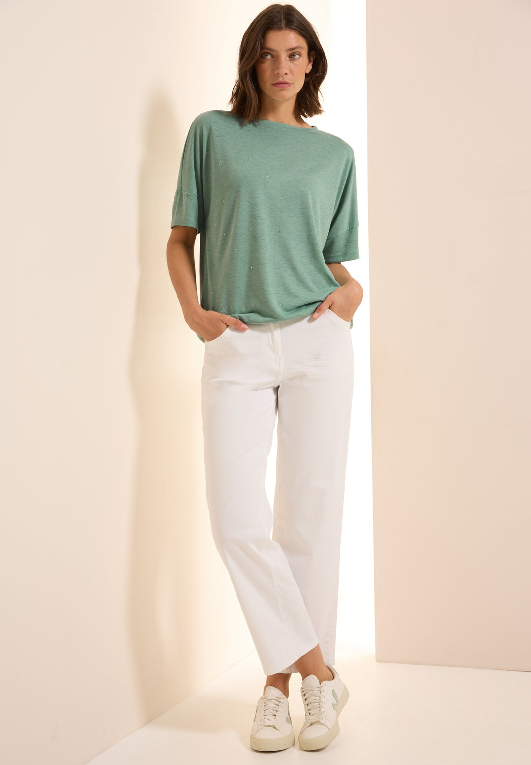 TOS Deco Stone T-Shirt, matcha green 16695 Bild 5