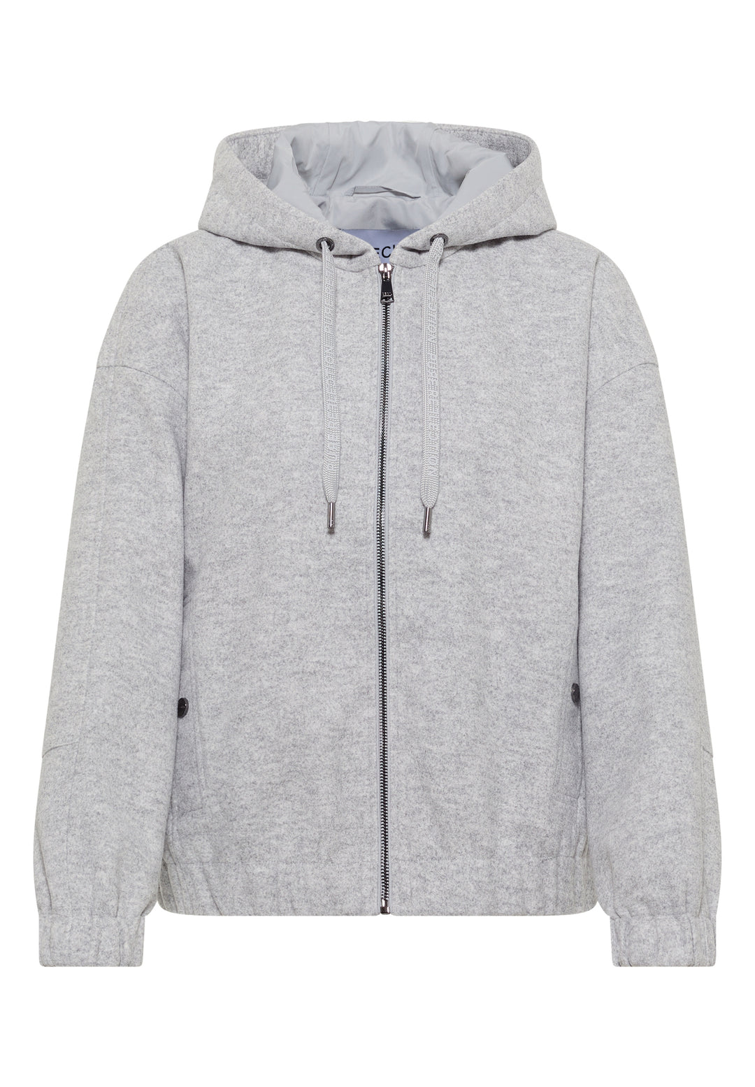 TOS Fake Wool Blouson w. Hoodi, luna grey melange 17314 Bild 1