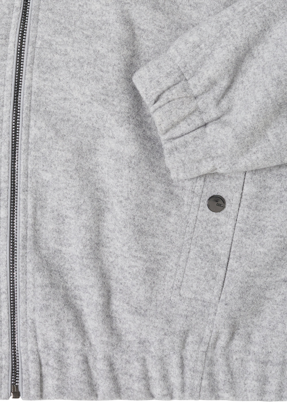 TOS Fake Wool Blouson w. Hoodi, luna grey melange 17314 Bild 2