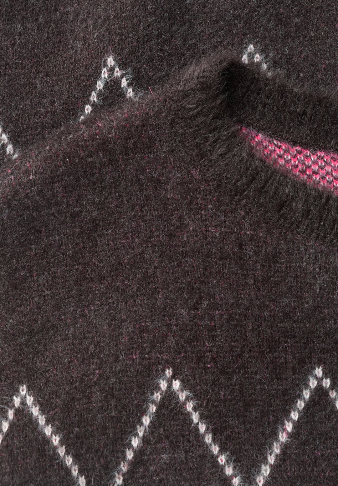 TOS Feather yarn AOP sweater, truffle brown 37747 Bild 2