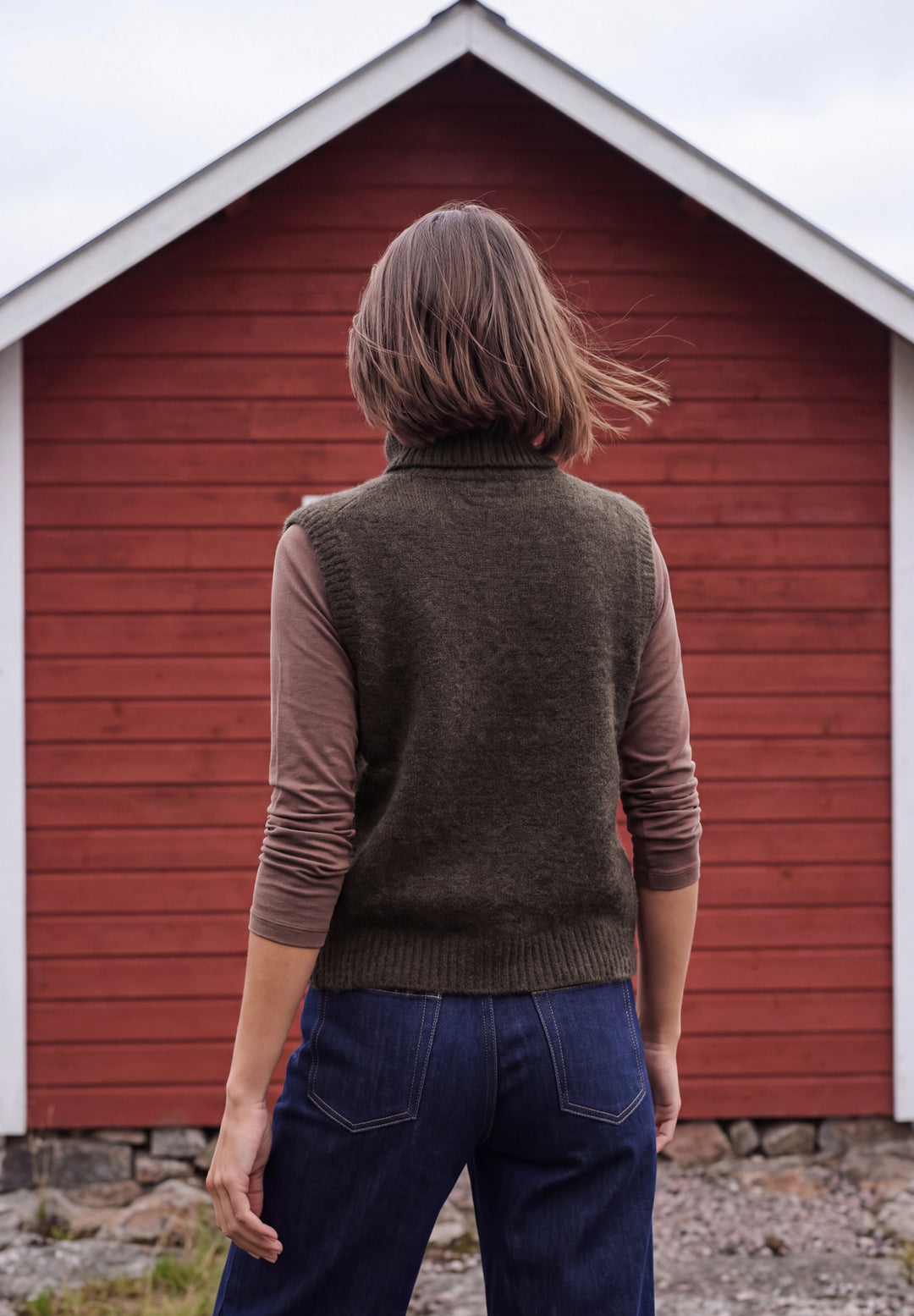 TOS Featheryarn argyle vest, truffle brown 37747 Bild 4