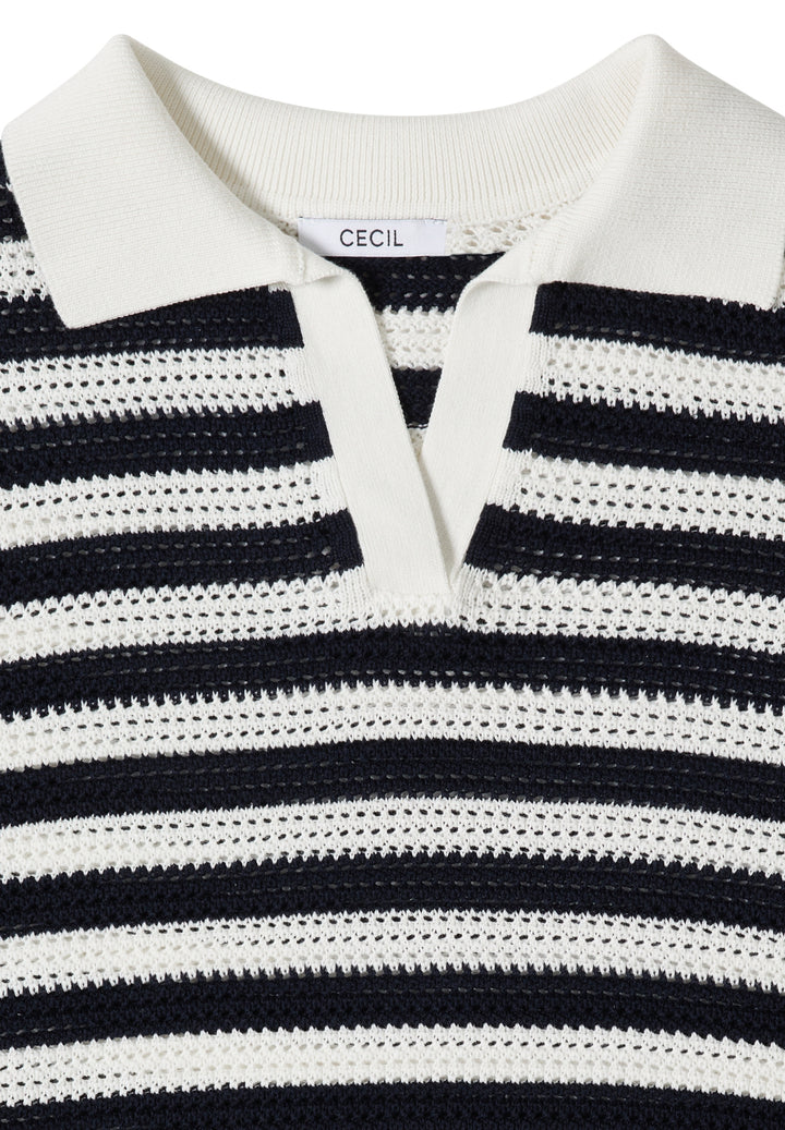 TOS_Mesh Stripe Polo, universal blue 25512 Bild 2