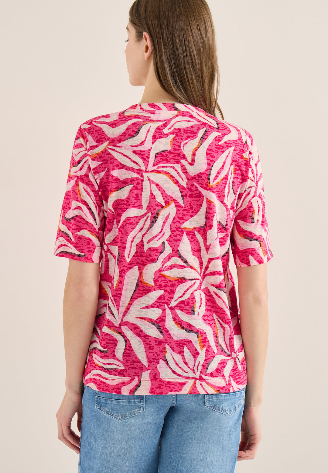 TOS Multi AOP Burnout Shirt, beetroot pink 37492 Bild 4