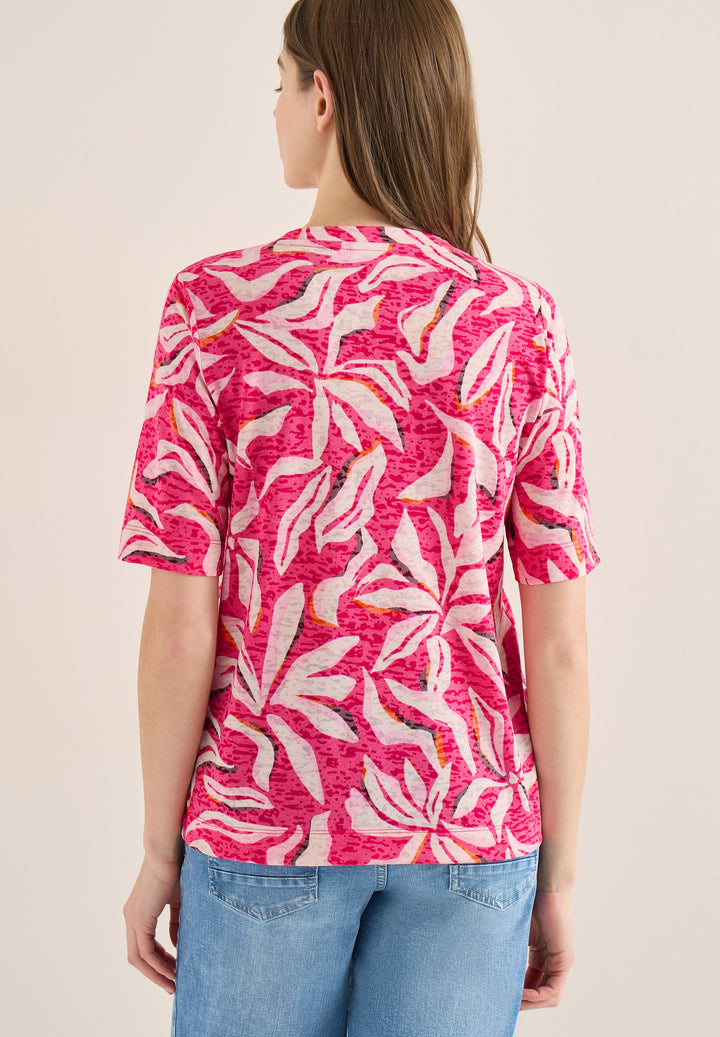 TOS Multi AOP Burnout Shirt, beetroot pink 37492 Bild 4