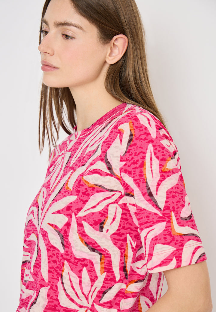 TOS Multi AOP Burnout Shirt, beetroot pink 37492 Bild 7