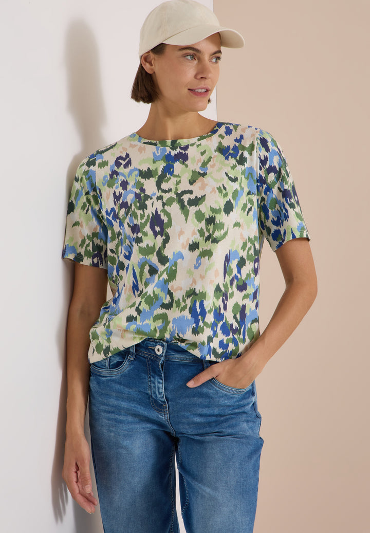 TOS Multi AOP Shirt, cashmere beige 37763 Bild 3