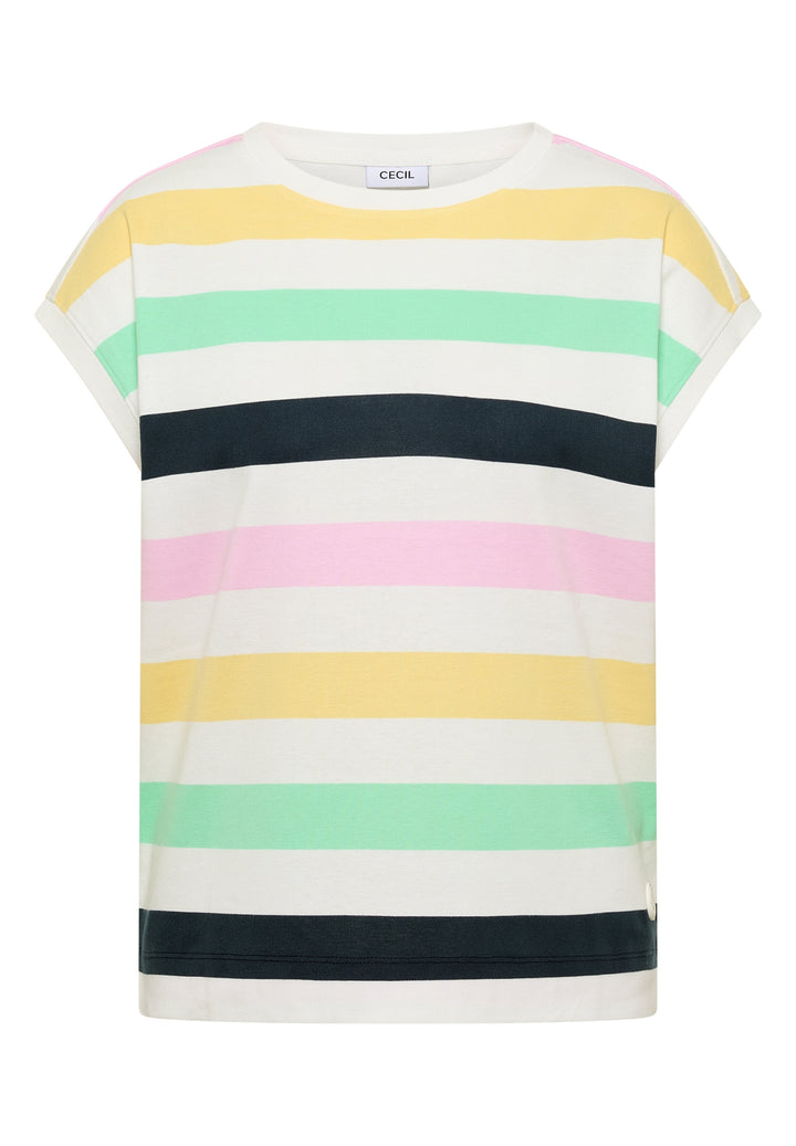 TOS Multistripe T-Shirt, vanilla white 33474 Bild 1
