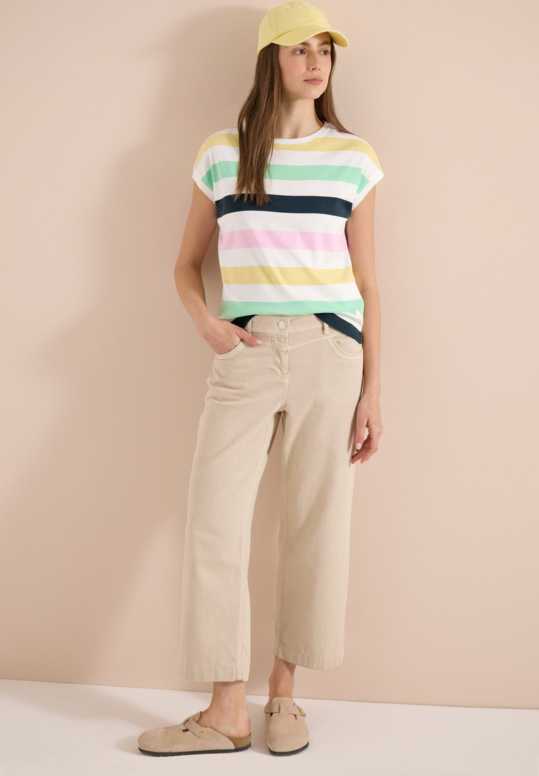 TOS Multistripe T-Shirt, vanilla white 33474 Bild 3