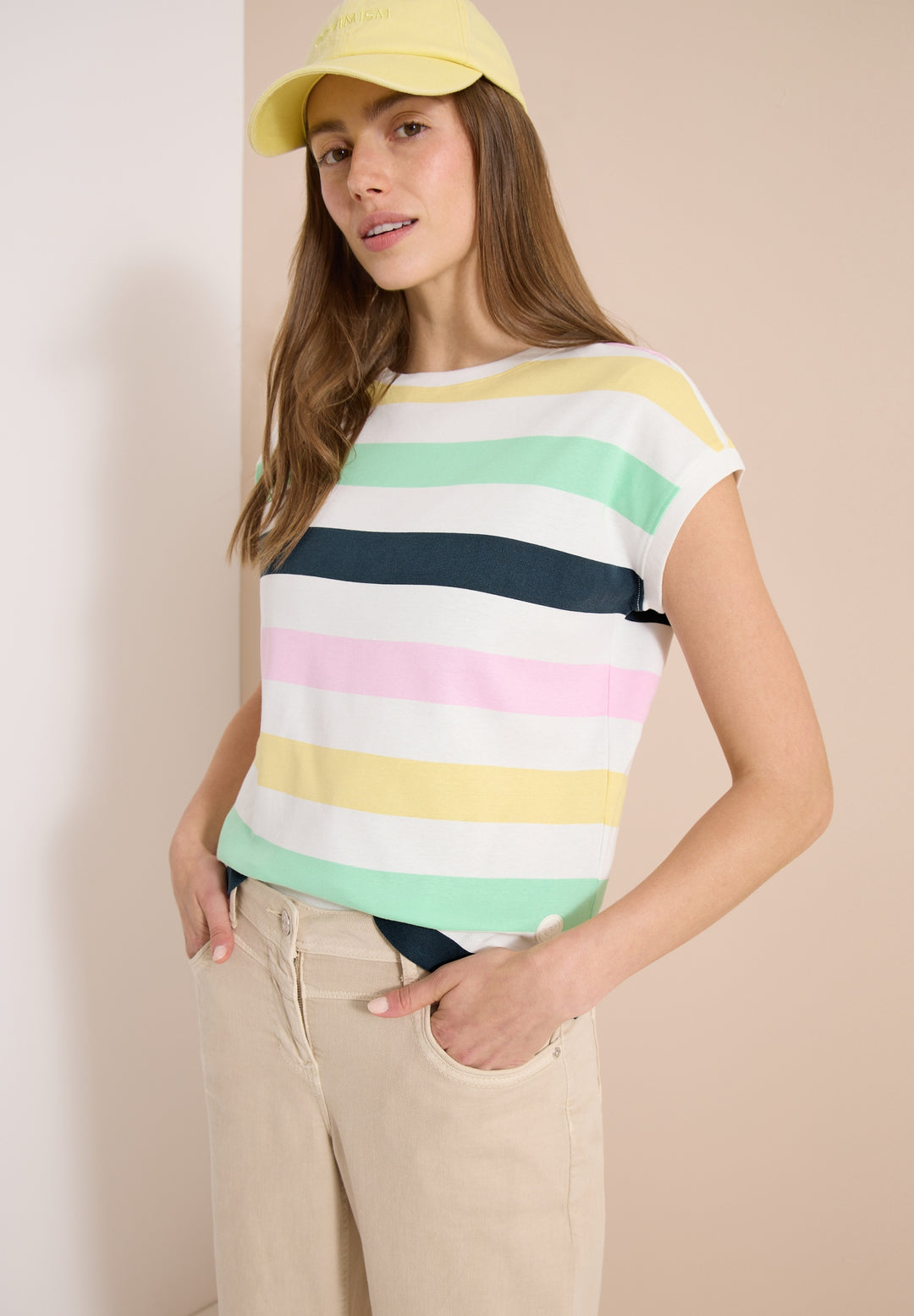 TOS Multistripe T-Shirt, vanilla white 33474 Bild 5