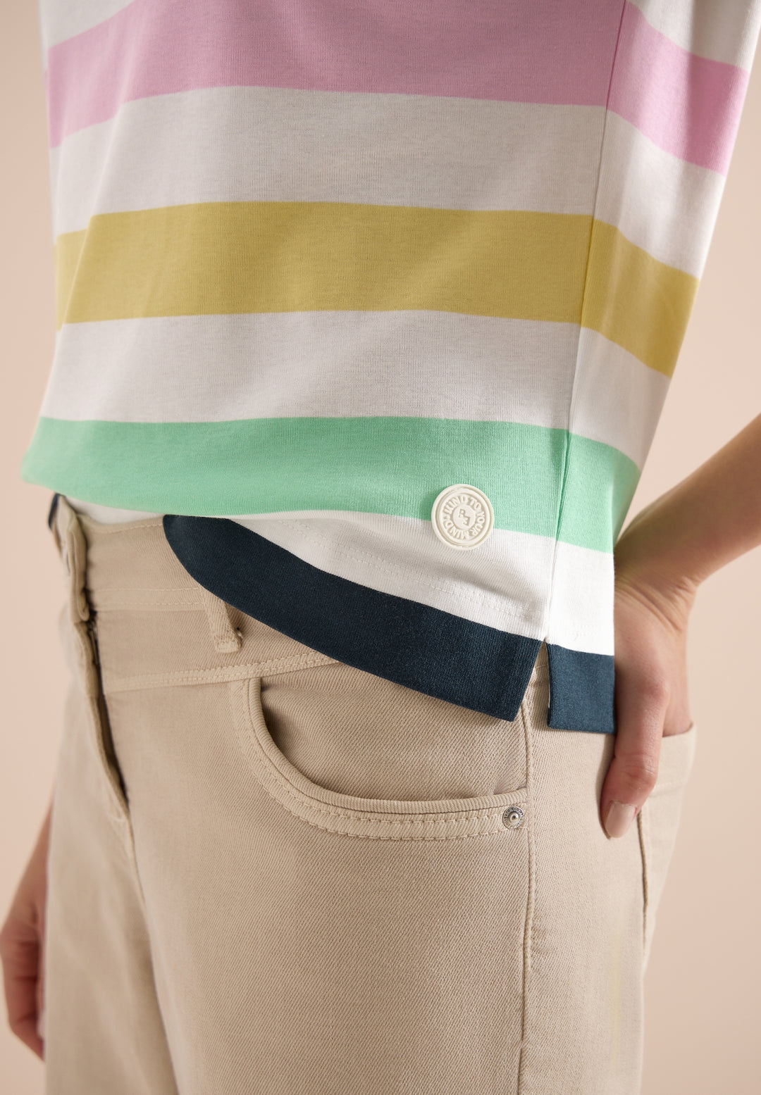 TOS Multistripe T-Shirt, vanilla white 33474 Bild 7