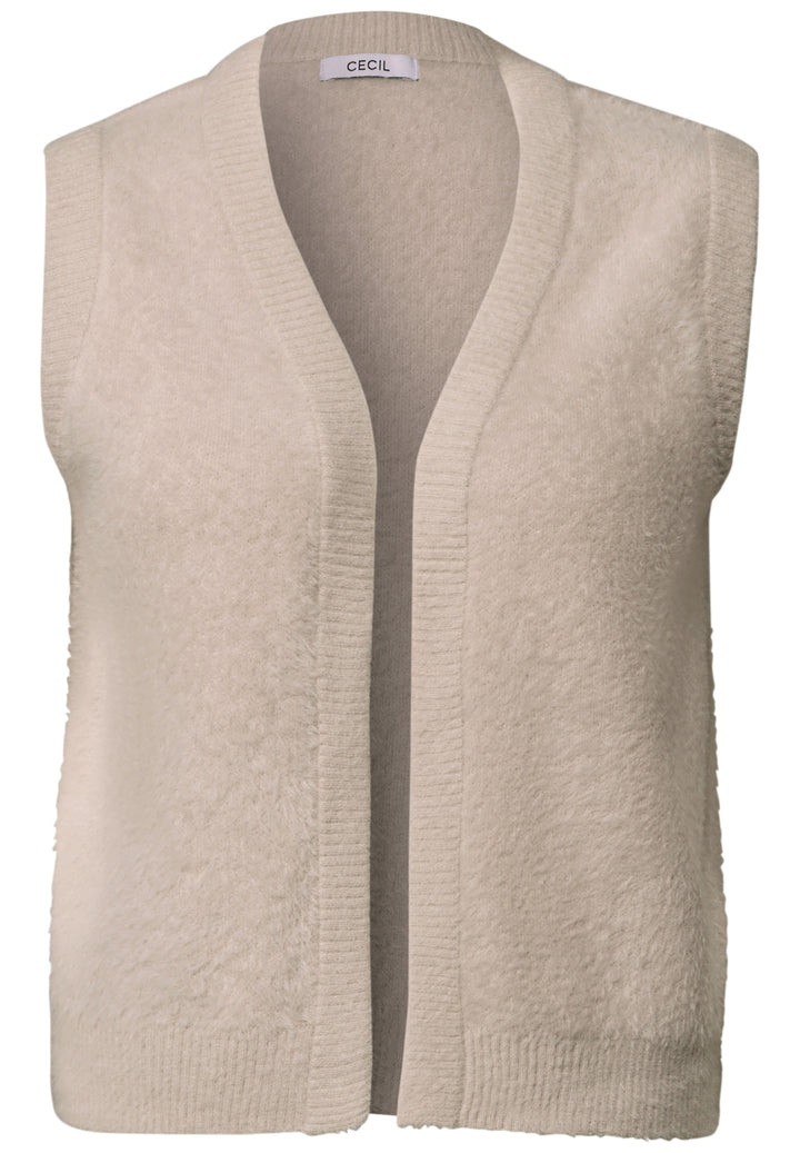 TOS open feather yarn vest, cashmere beige 17763 Bild 1