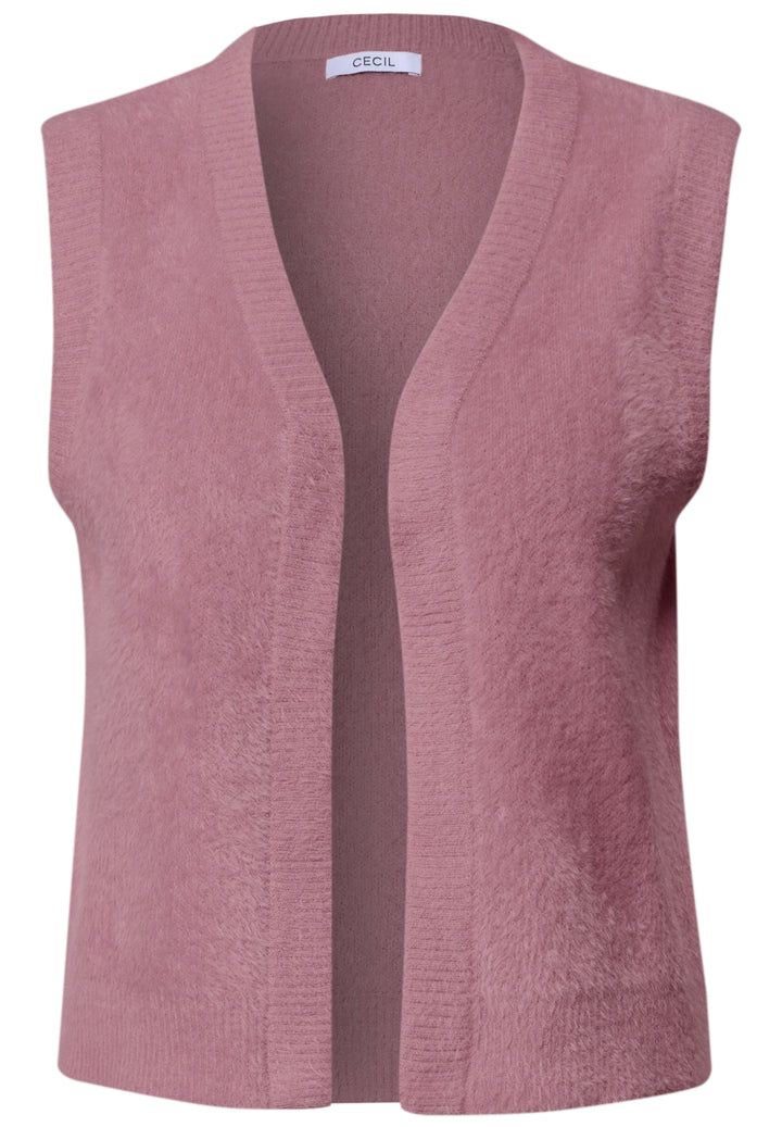 TOS open feather yarn vest, velvet rose 17912 Bild 1