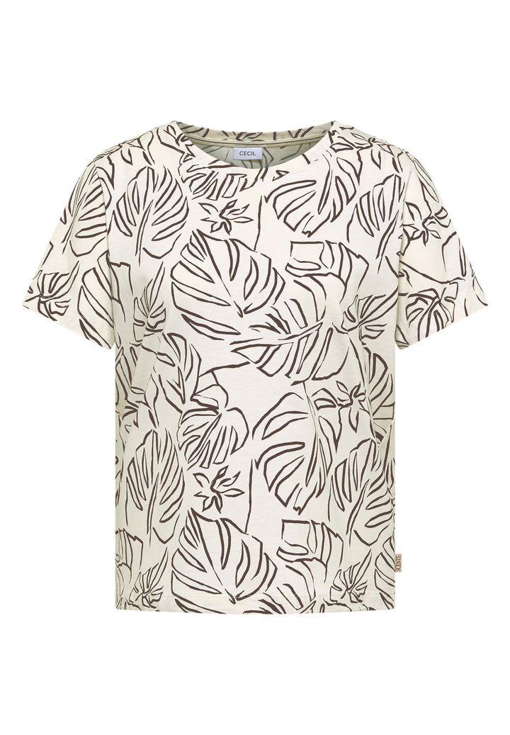 TOS Outline AOP Basic Shirt, light alabaster white 22259 Bild 1