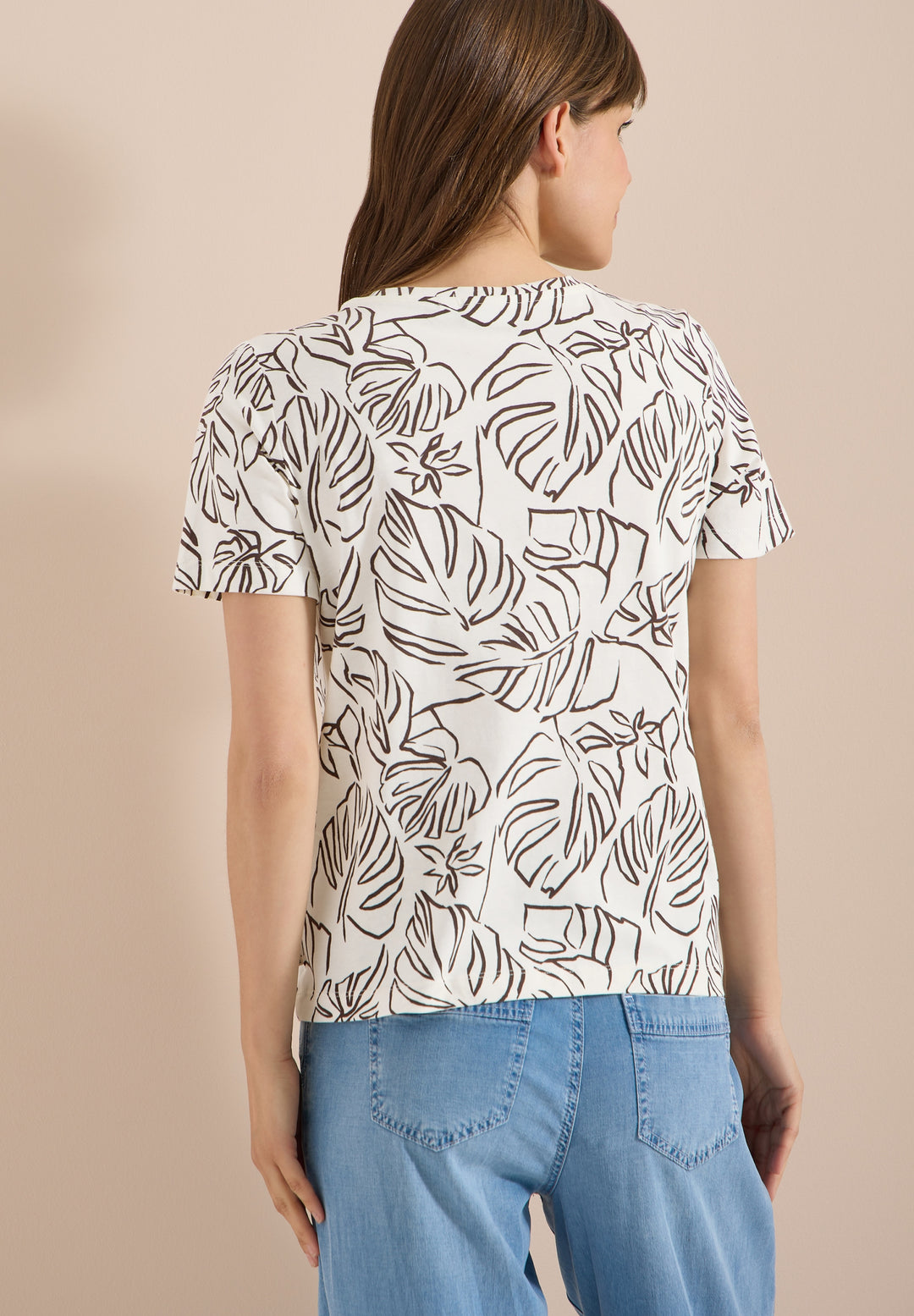 TOS Outline AOP Basic Shirt, light alabaster white 22259 Bild 4