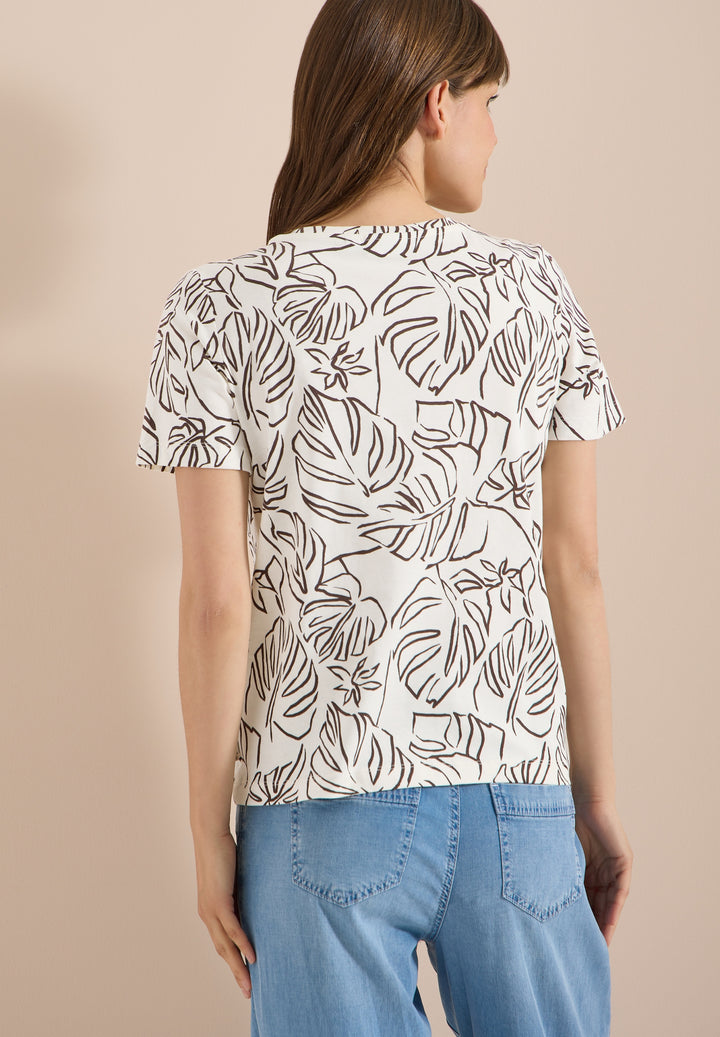 TOS Outline AOP Basic Shirt, light alabaster white 22259 Bild 4