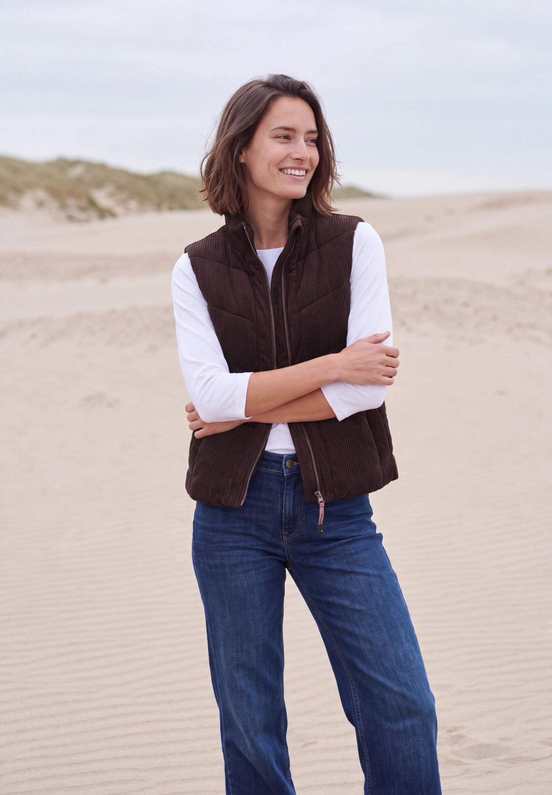 TOS Padded Cord Vest, berry red 17749 Bild 3