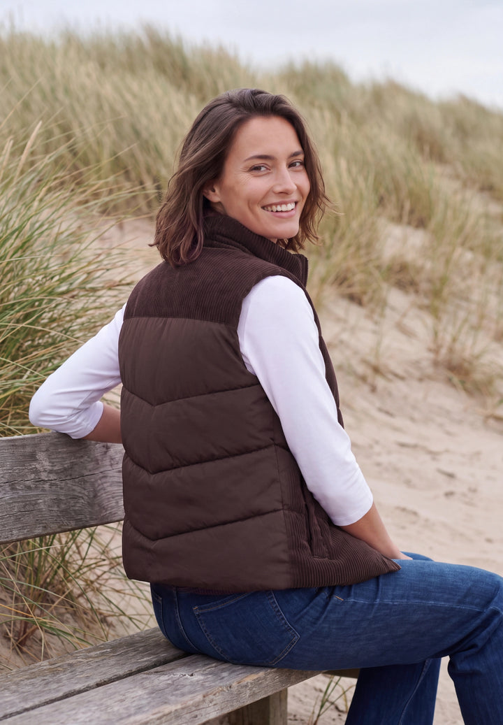 TOS Padded Cord Vest, berry red 17749 Bild 4