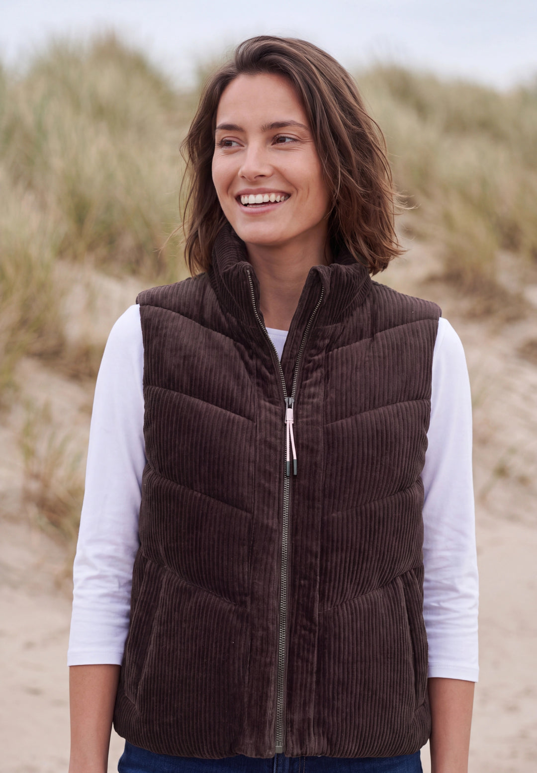 TOS Padded Cord Vest, berry red 17749 Bild 6