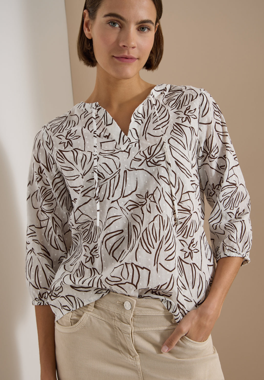 TOS Print Tunic Blouse, light alabaster white 22259 Bild 6